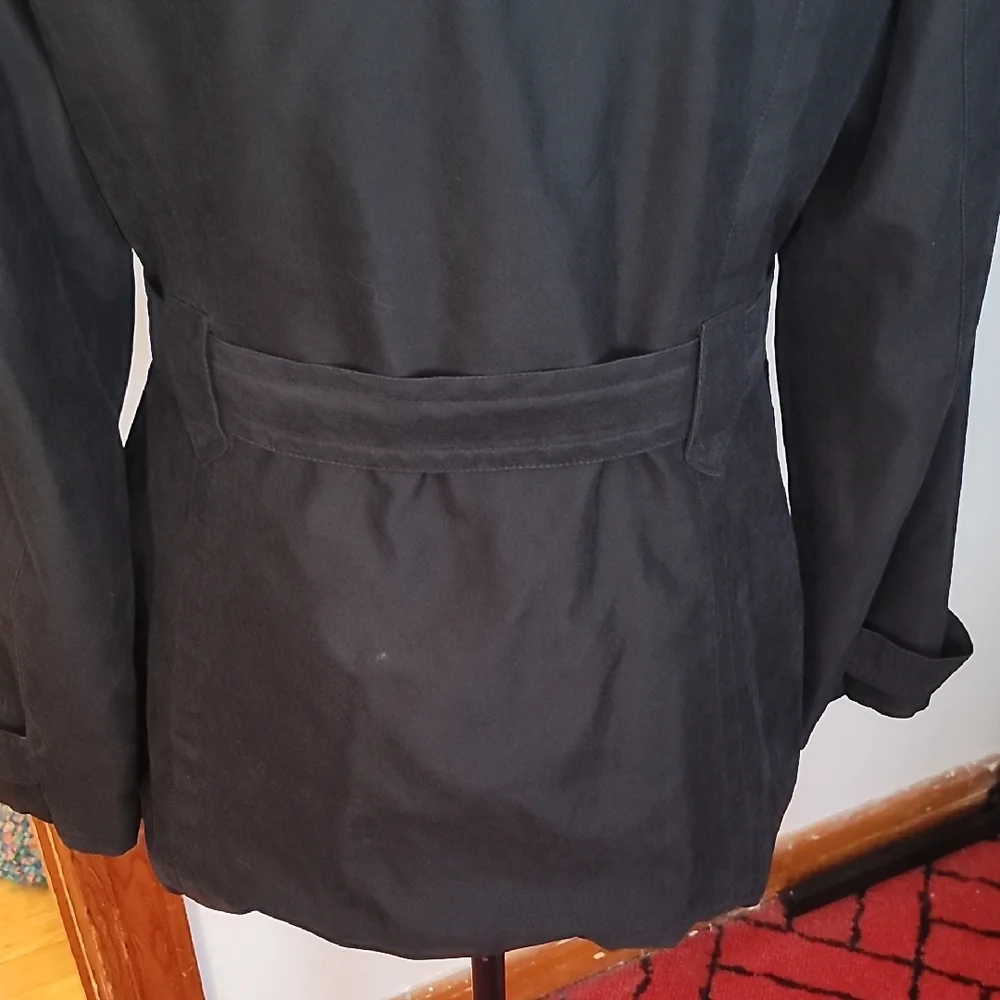 Jones New York Black Trench Coat with Belt - Picture 11 of 14